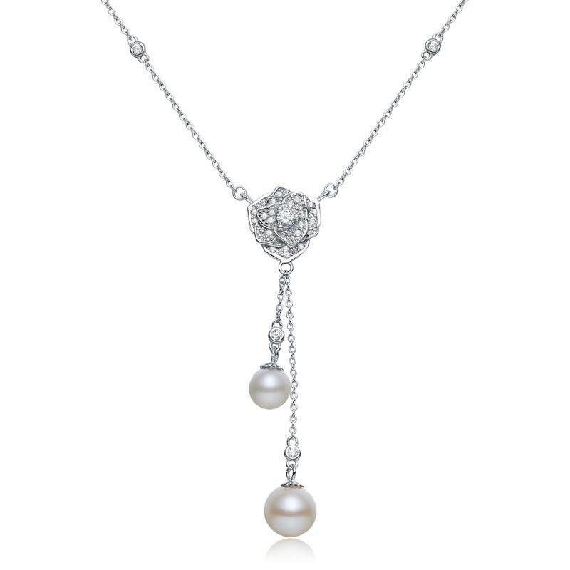 Rose Fresh Water Pearls Necklace